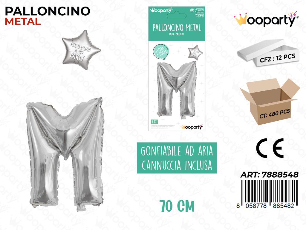 Palloncino Metal Arg. Let. M 70CM