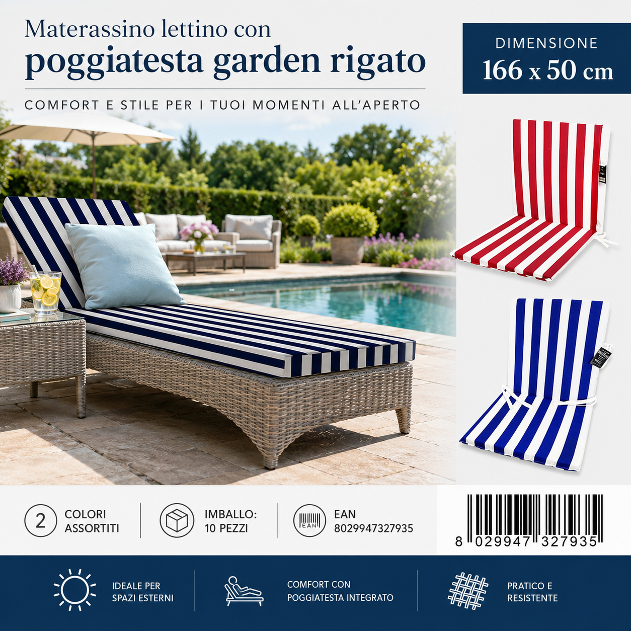 Mat Ino Lett Poggiap Garden Stp 166*50