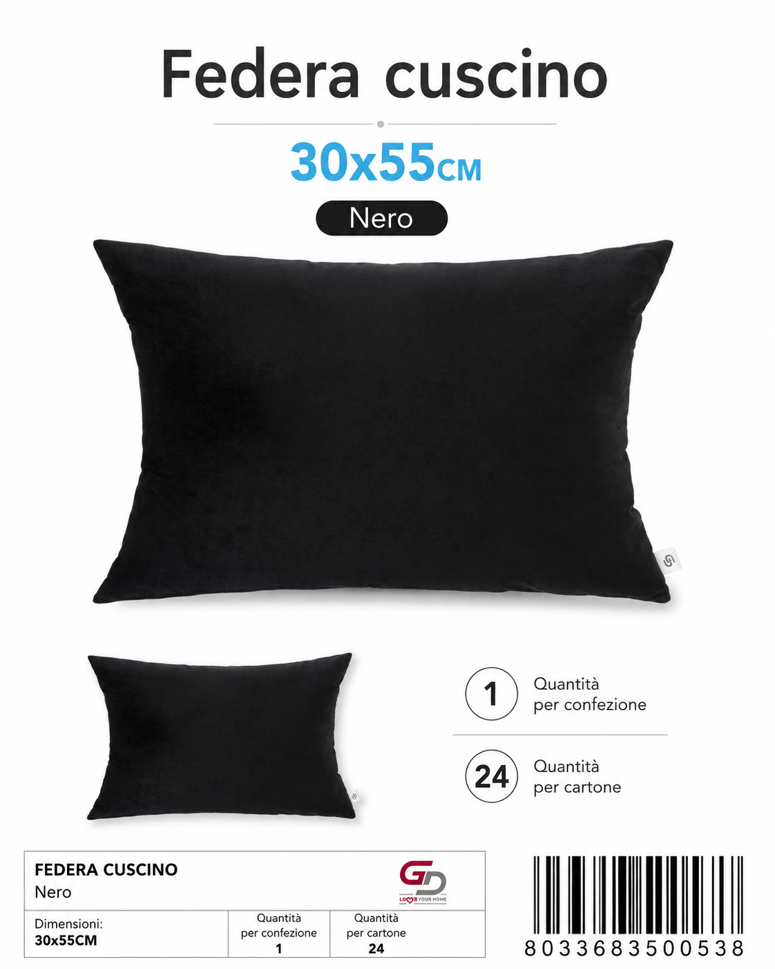Federa Per Cuscino 30*55Cm