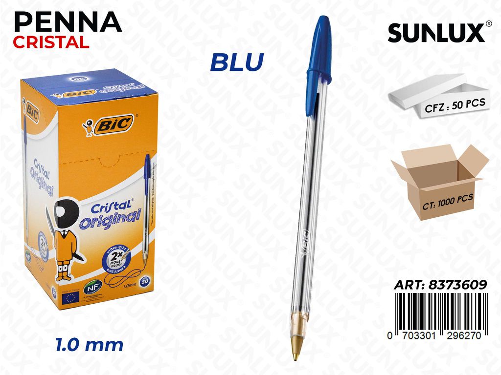 Bic Cristal Medium Blu 1.0MM