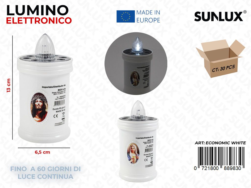 Lumino Elettrico Durata 60GG 6.5*13CM