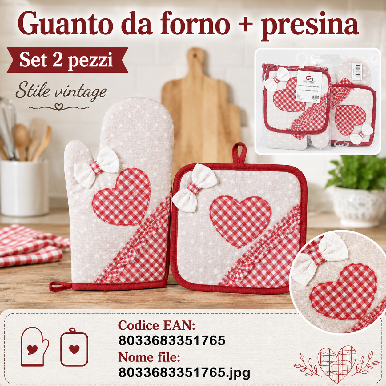 Guanto Da Forno + Presina Vintage