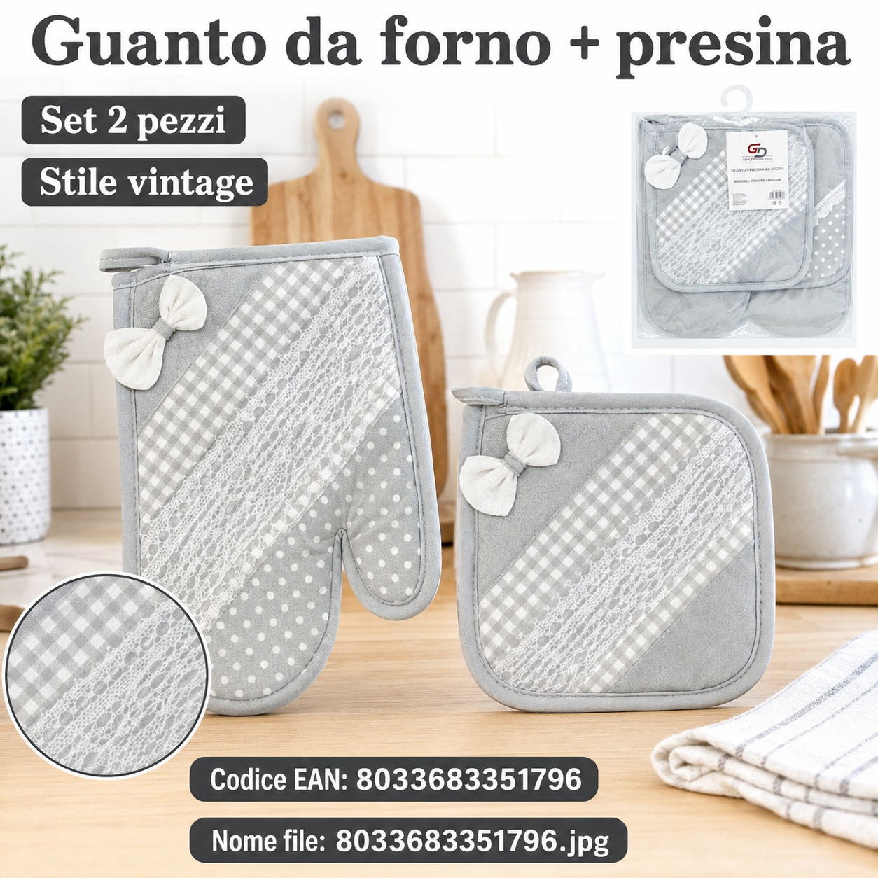 Guanto Da Forno + Presina Vintage