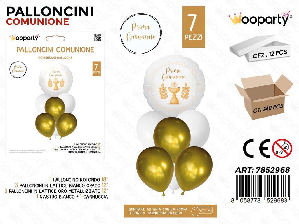 Wooparty Palloncino Prima Comunione 7PCS Ass.