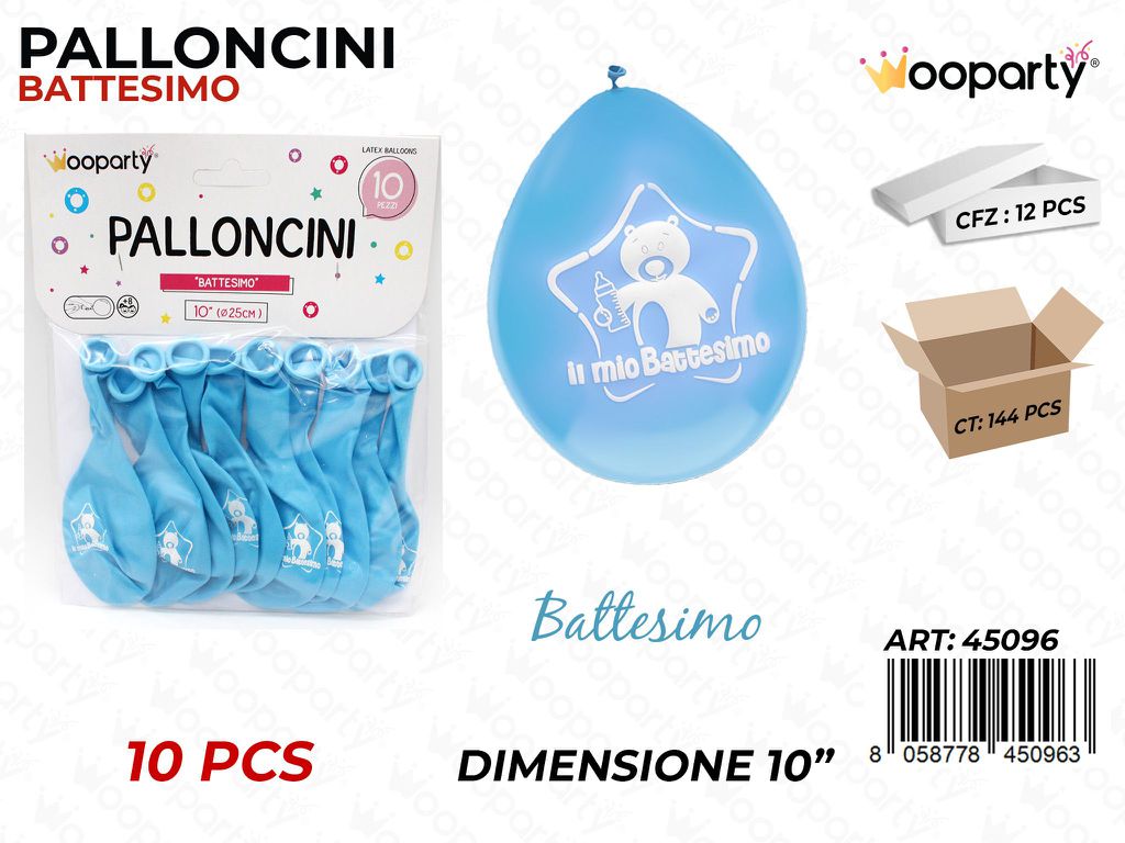 Palloncino Battesimo Cel. 10PCS 10