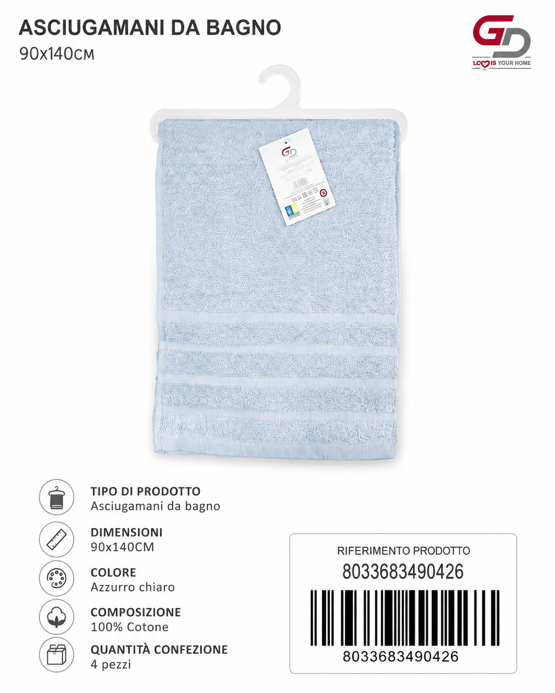 Bath Towels Birch (Beige) 90X140 16/S Ring 380