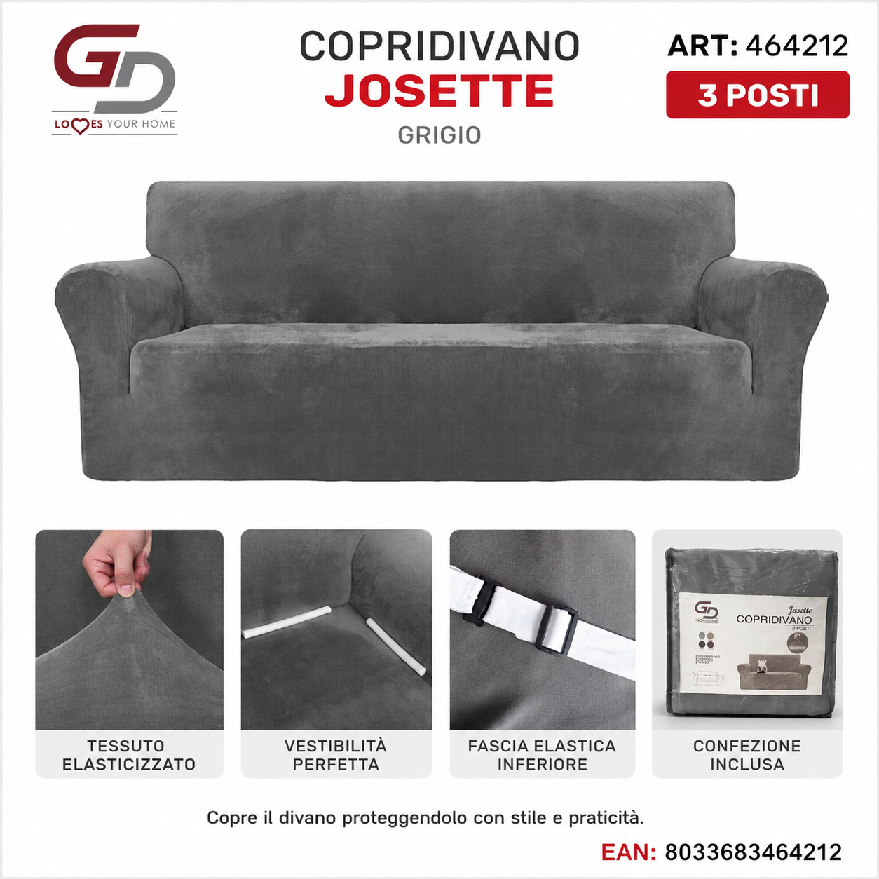 Copridivano Josette 3 Posti