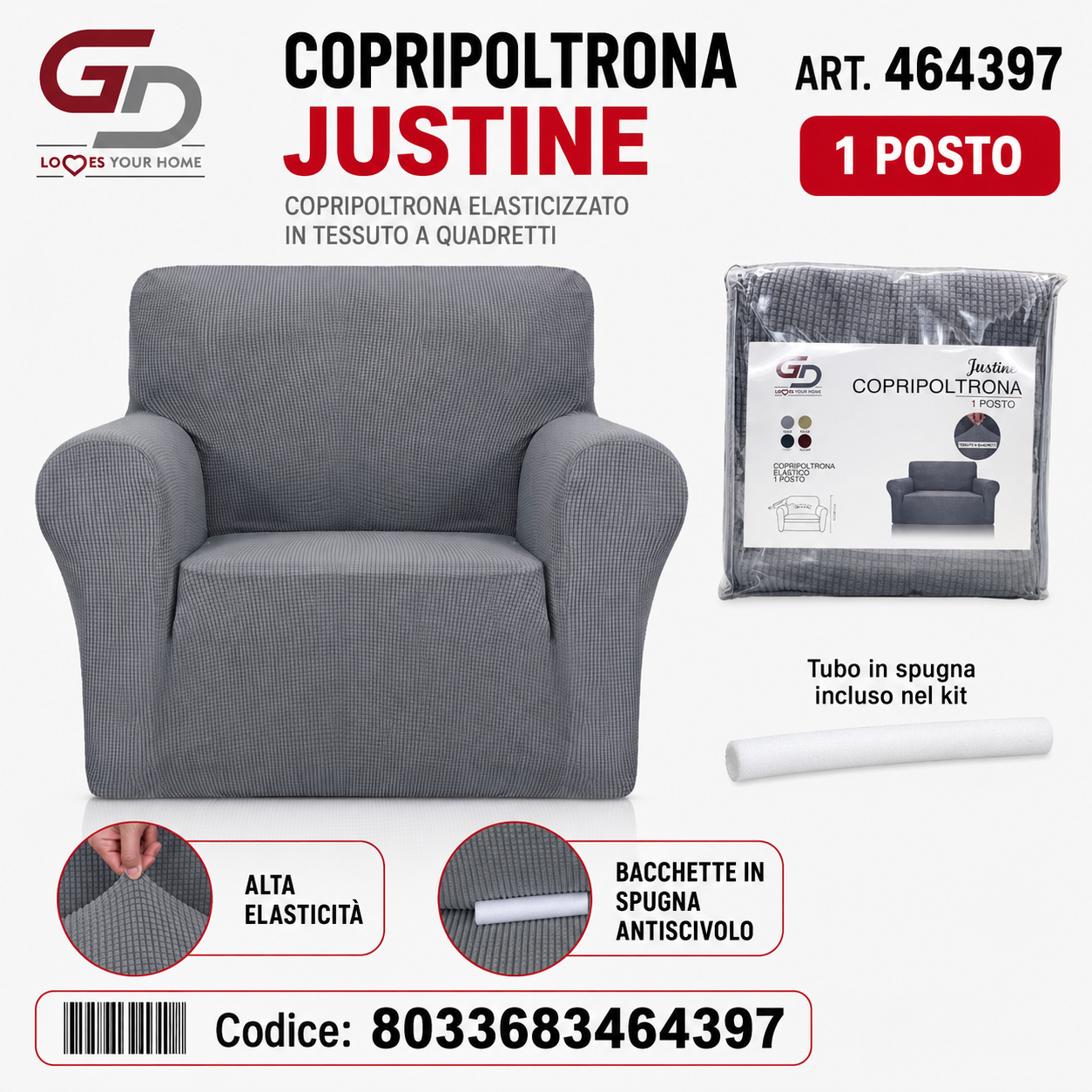 Copripoltrona Justine 1 Posto