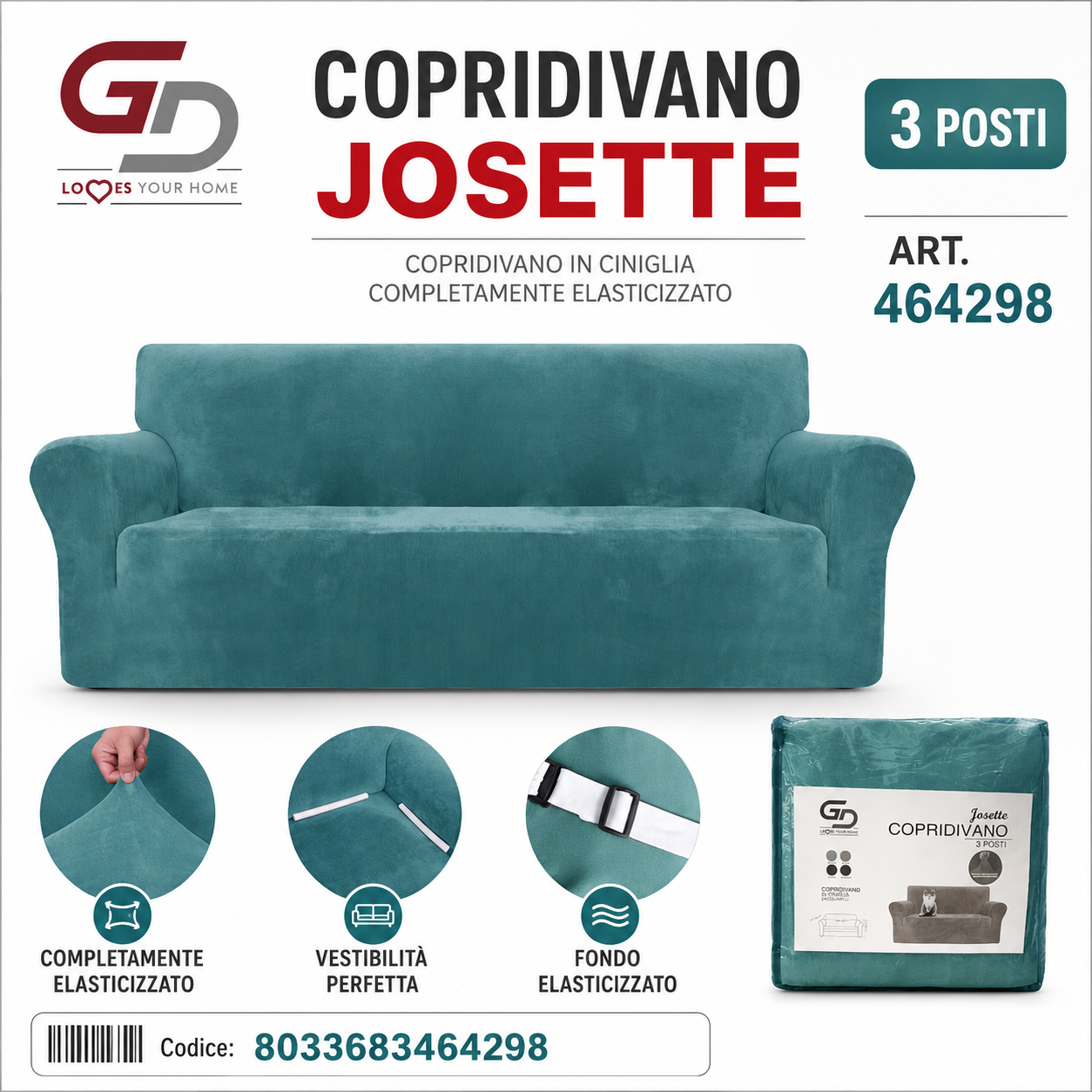 Copridivano Josette 3 Posti