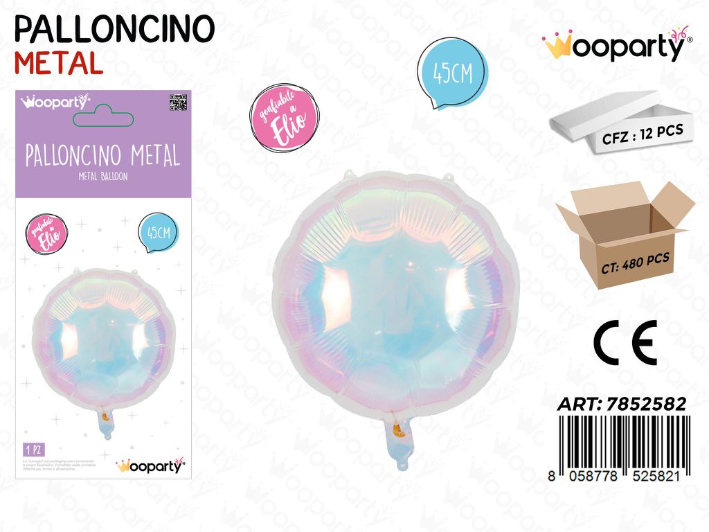 Sunlux Palloncini Metal Iridesc. Tondo 45CM