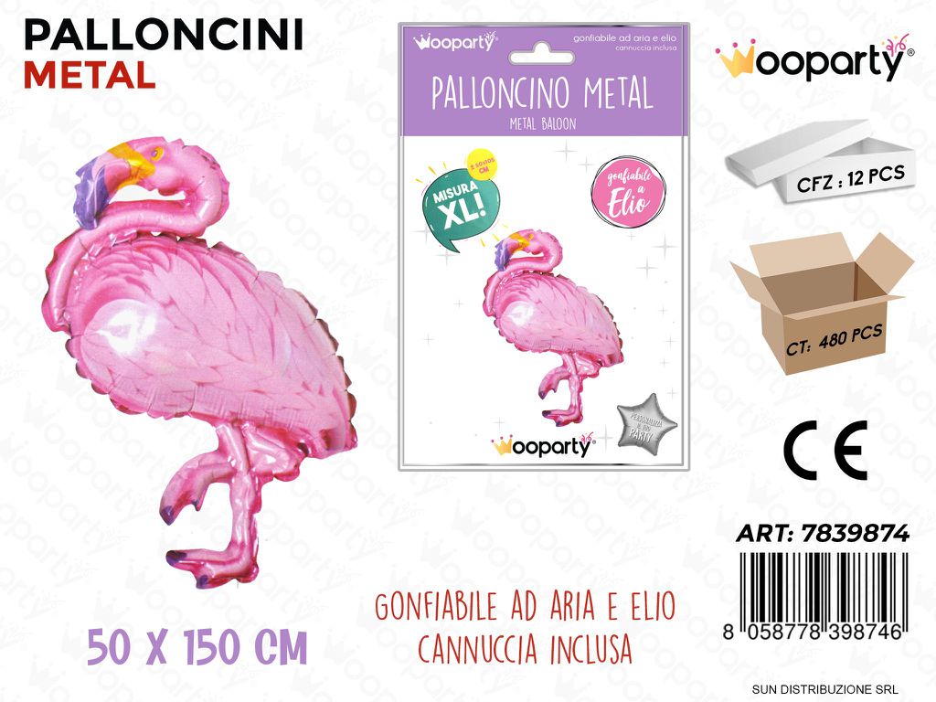 Palloncini Metal Flamingo Rosa 50*150CM