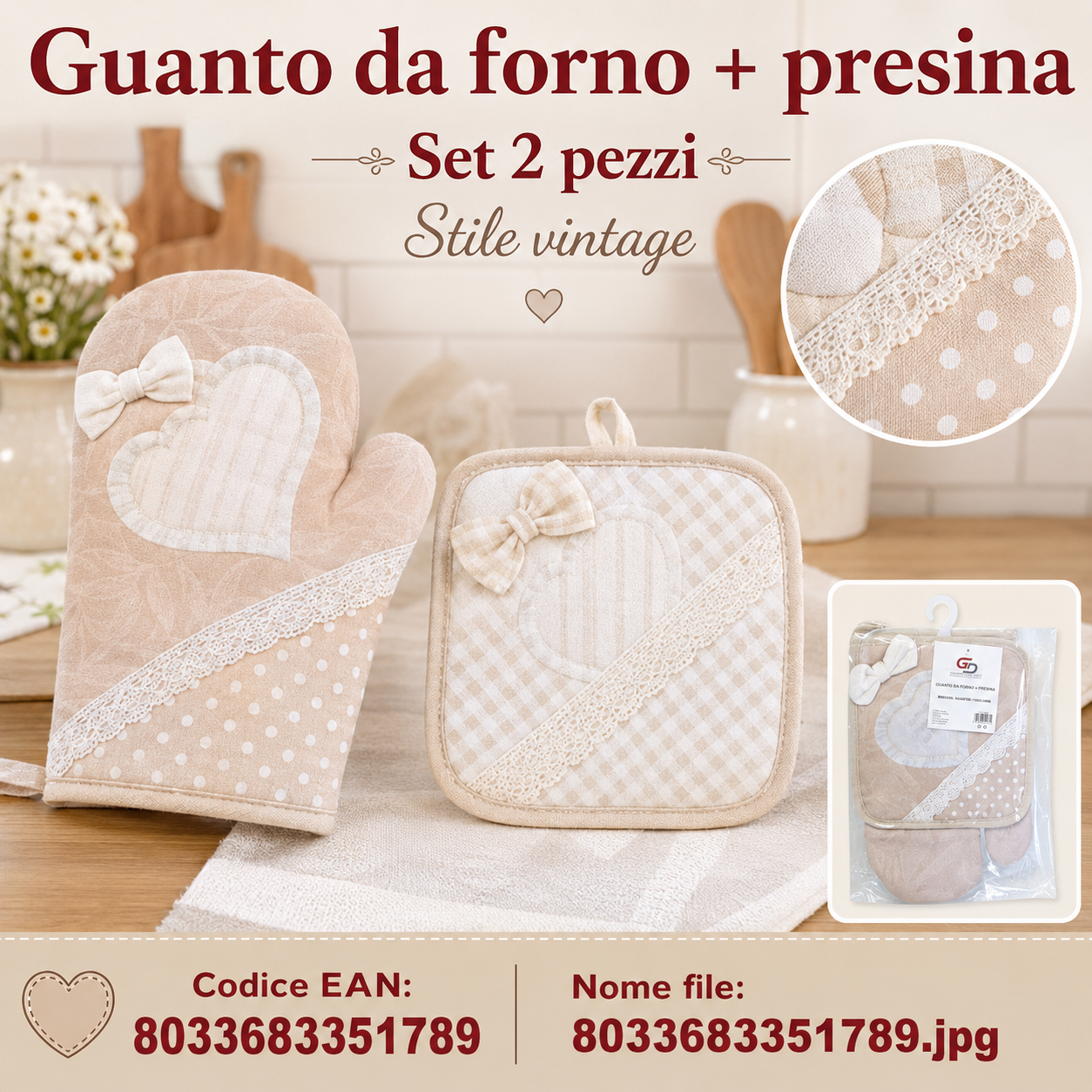 Guanto Da Forno + Presina Vintage