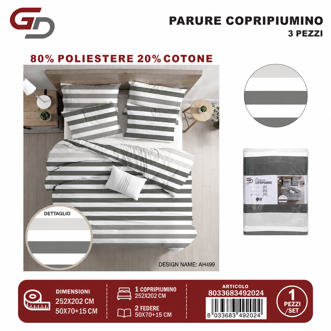 Parure Copripiumino Ah499