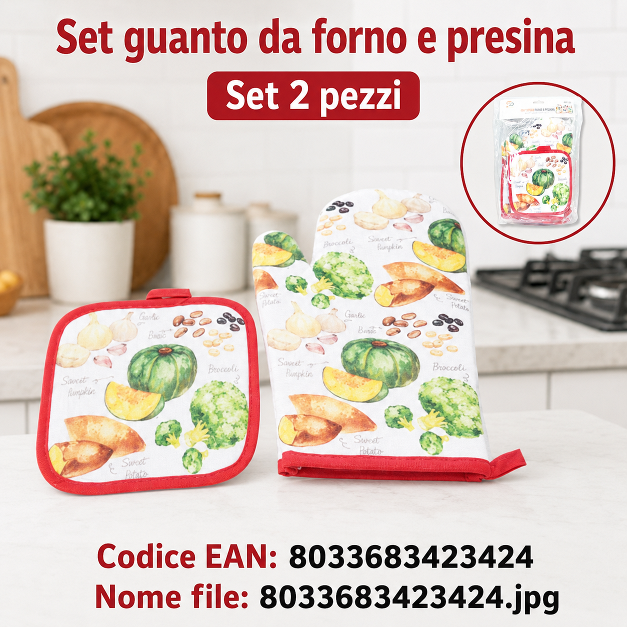 Set Guanto Da Forno E Presina