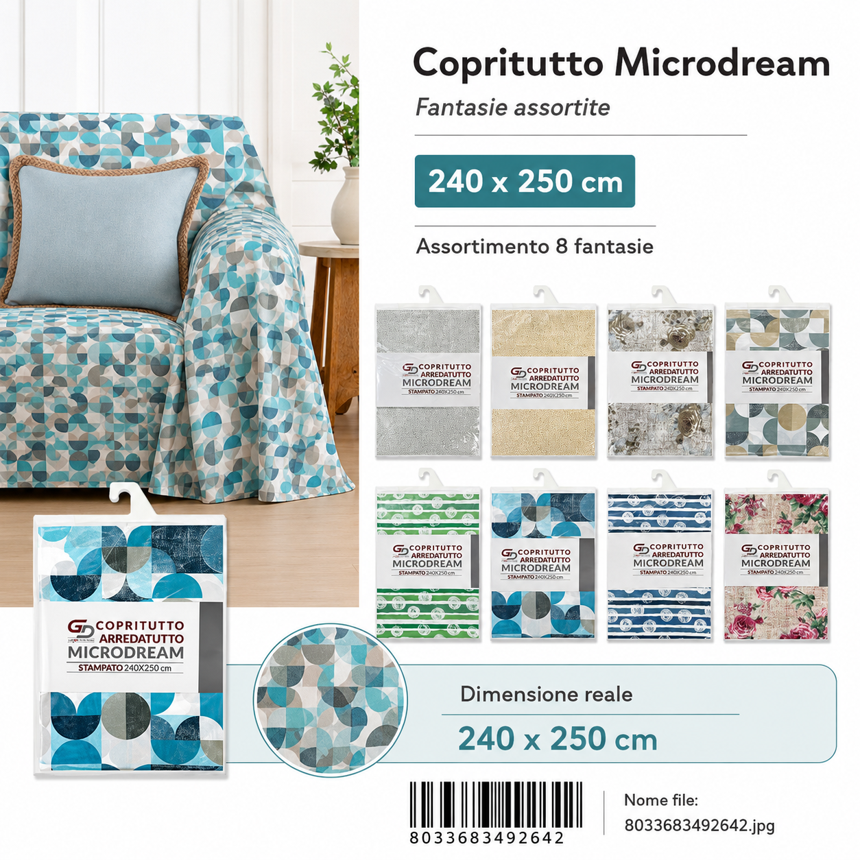 Copritutto Microdream 2P Ass.4