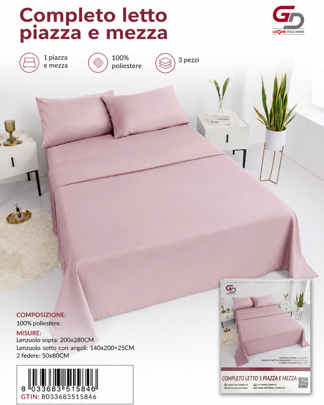 Completo Letto 1P E Mezza