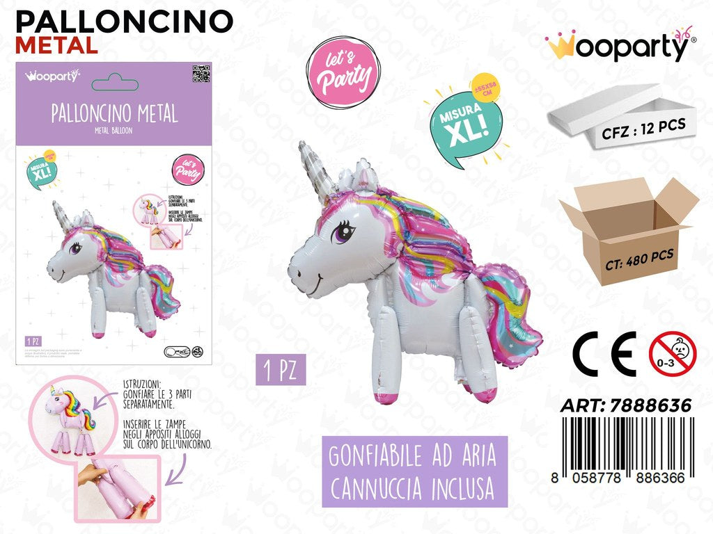 Palloncino Metal Unicorn 55*58CM