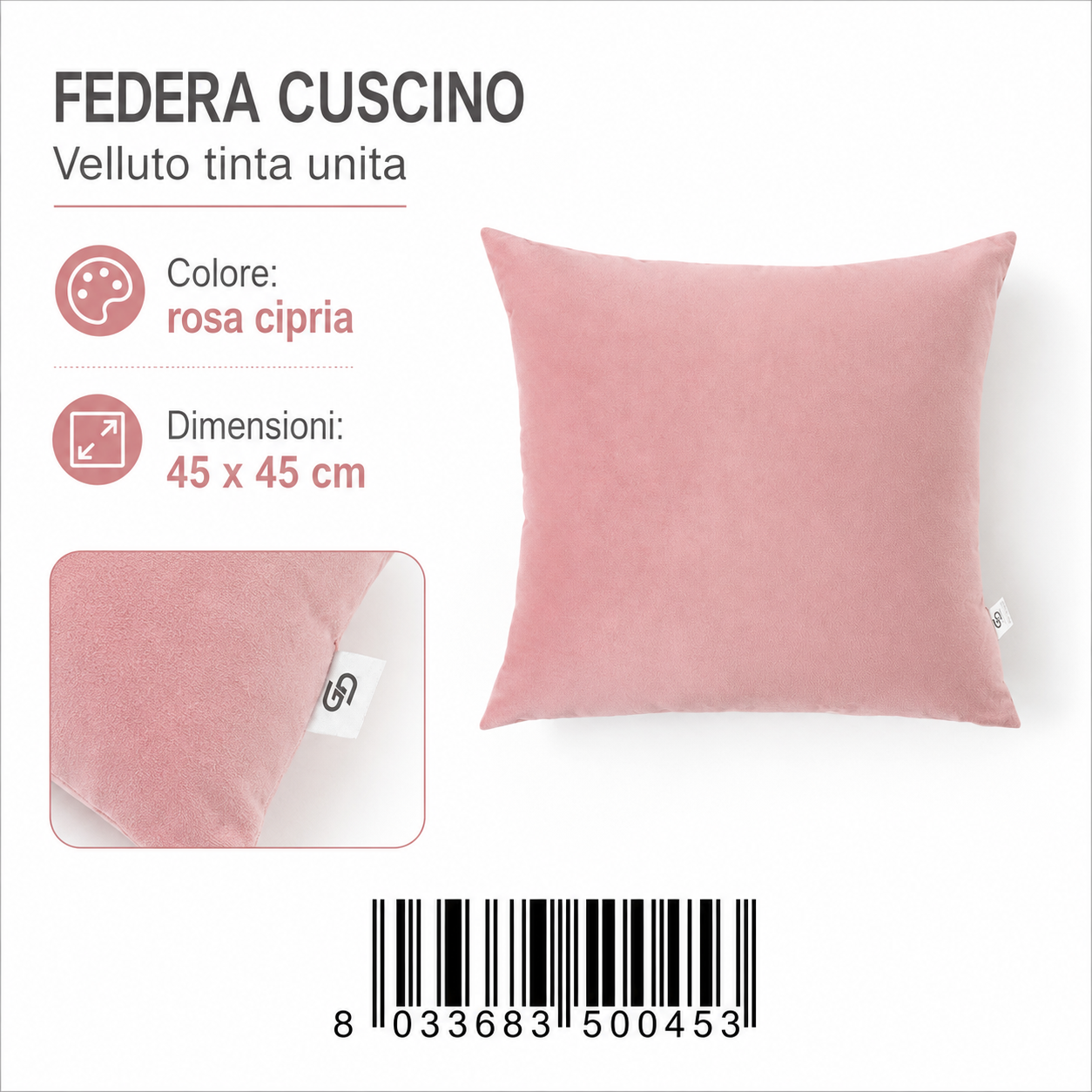 Federa Per Cuscino 45*45Cm