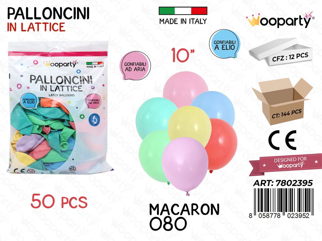 Wooparty Palloncini Lattice Macaron 10 50PCS