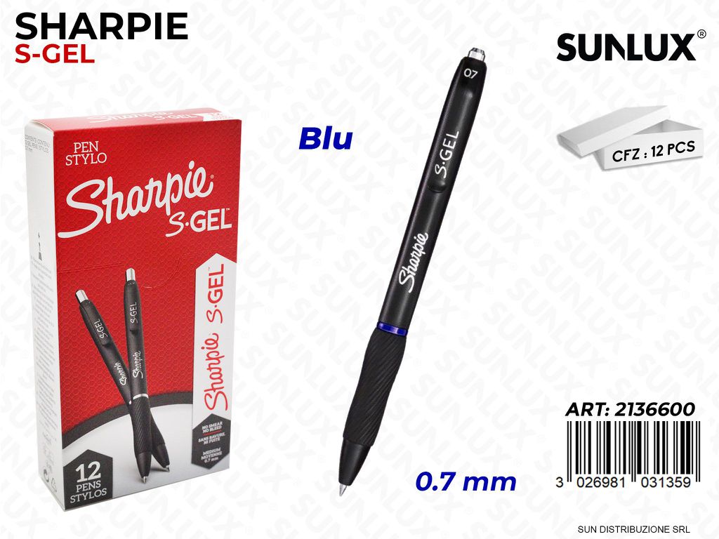 Sharpie Pen Gel Blu 0.7MM