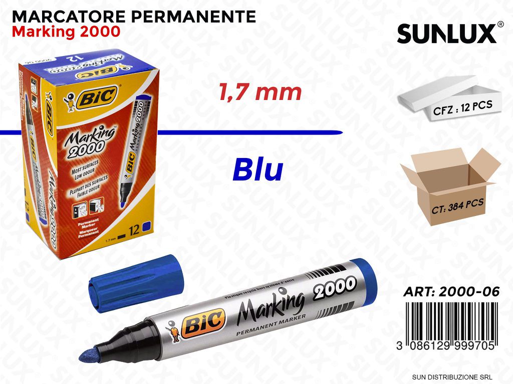 Bic Marking Permament 2000 Blu 1.7MM