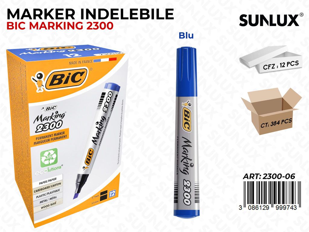Bic Marking Permanent 2300 Blu 3.7/5.5MM