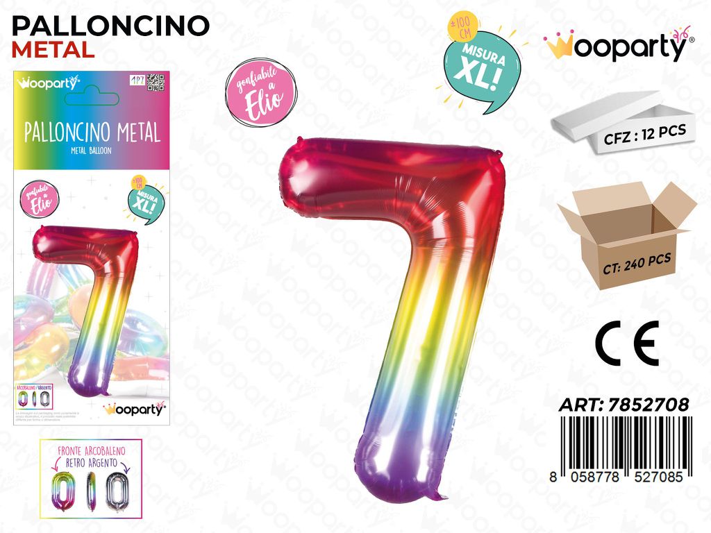 Palloncino Metal M.color N.7 100CM