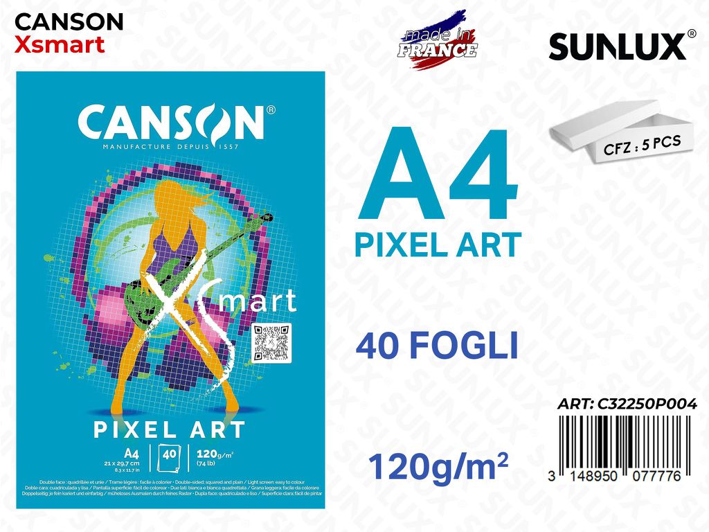 Canson Xsmart Pixel Art A4 40FF 120GR