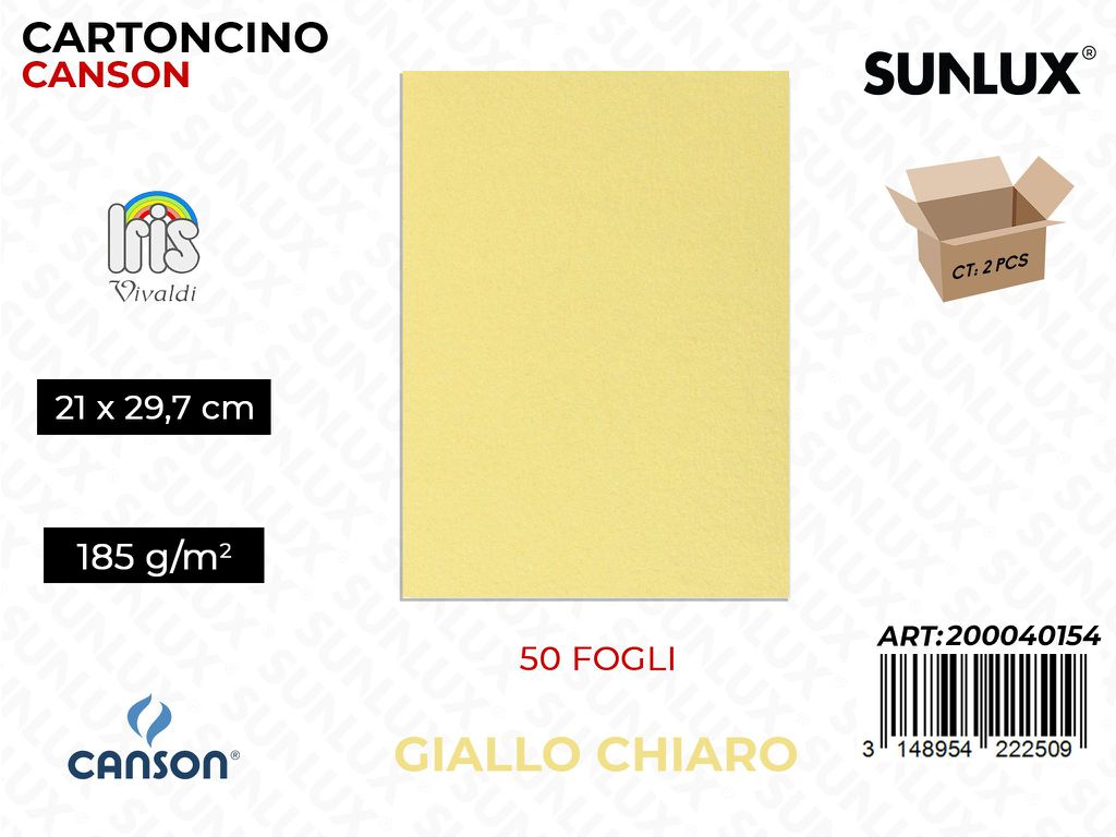 Glio Iris Vivaldi Giallo Chiaro A4 185G. 50 Fg 03