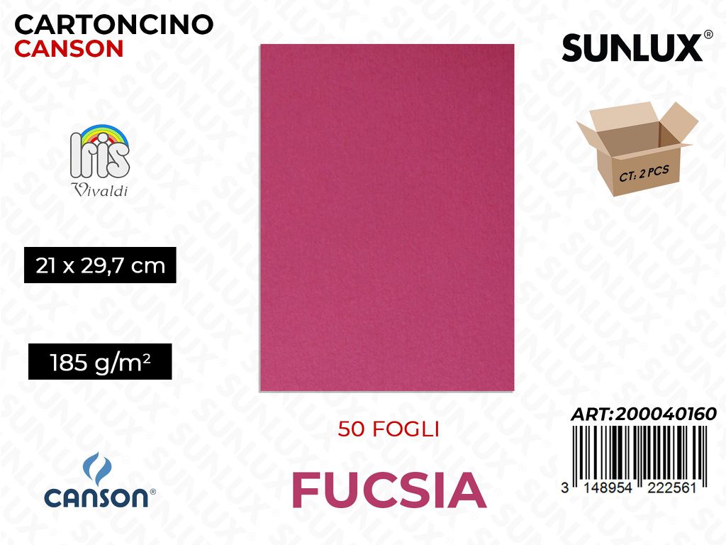 Glio Iris Vivaldi Fucsia A4 185G.
