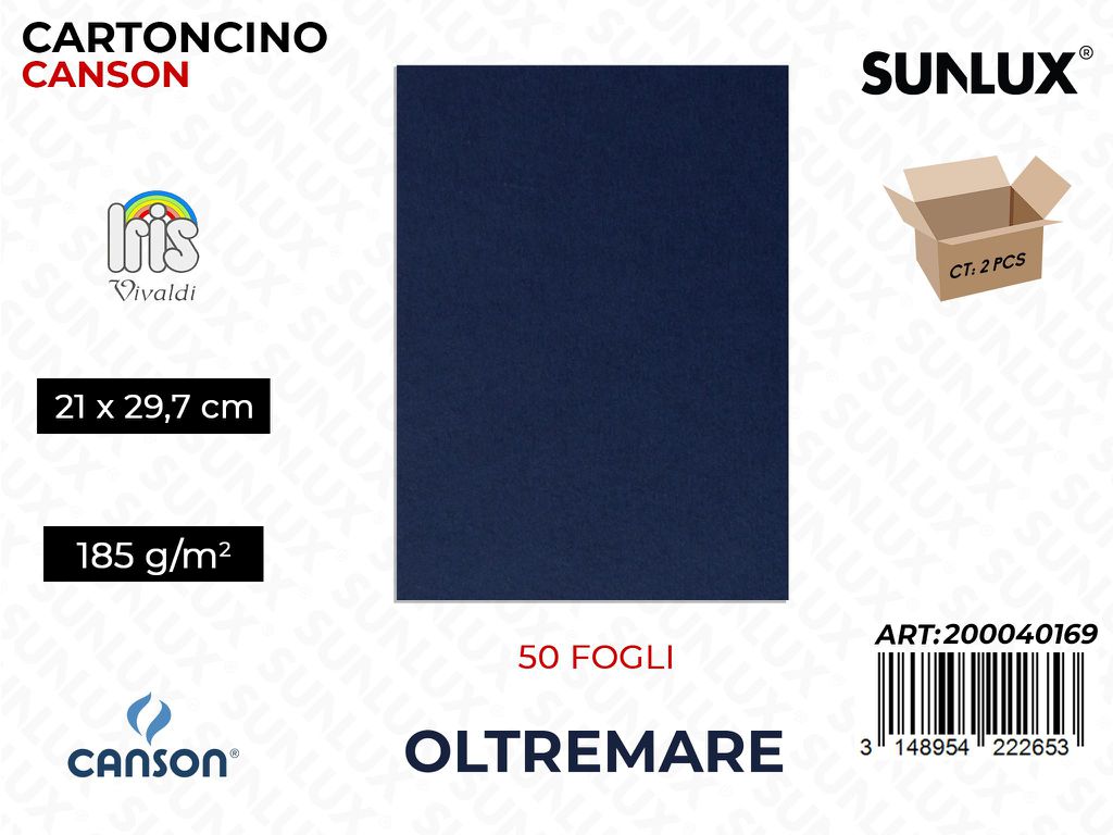 Glio Iris Vivaldi Oltremare A4 185G.