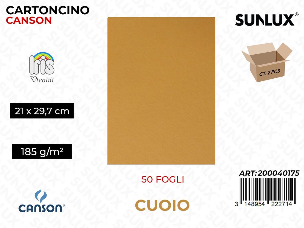 Glio Iris Vivaldi Cuoio A4 185G.
