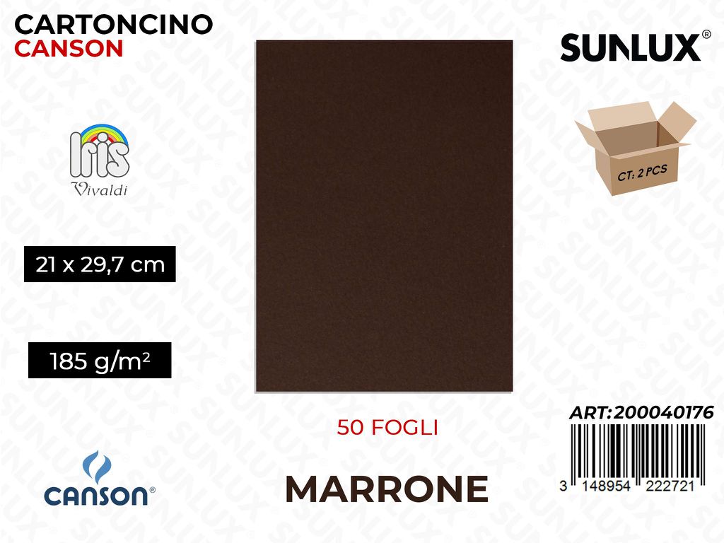 Glio Iris Vivaldi Marrone A4 185G.