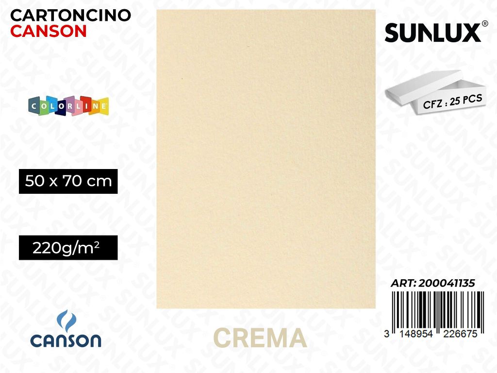Crema Bristol Colorline 50*70 220G