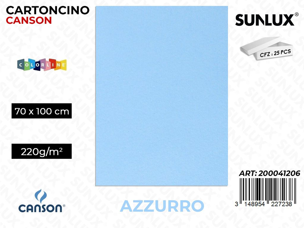 Azzurro Bristol Colorline 70*100 220G