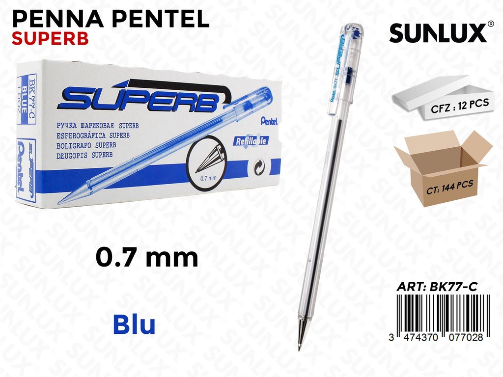 Penne Sfera Superb Blu 0.7MM