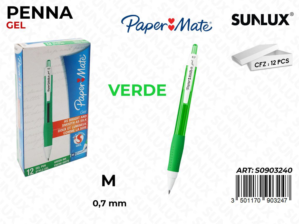Paper Mate Gel 0.7MM Verde