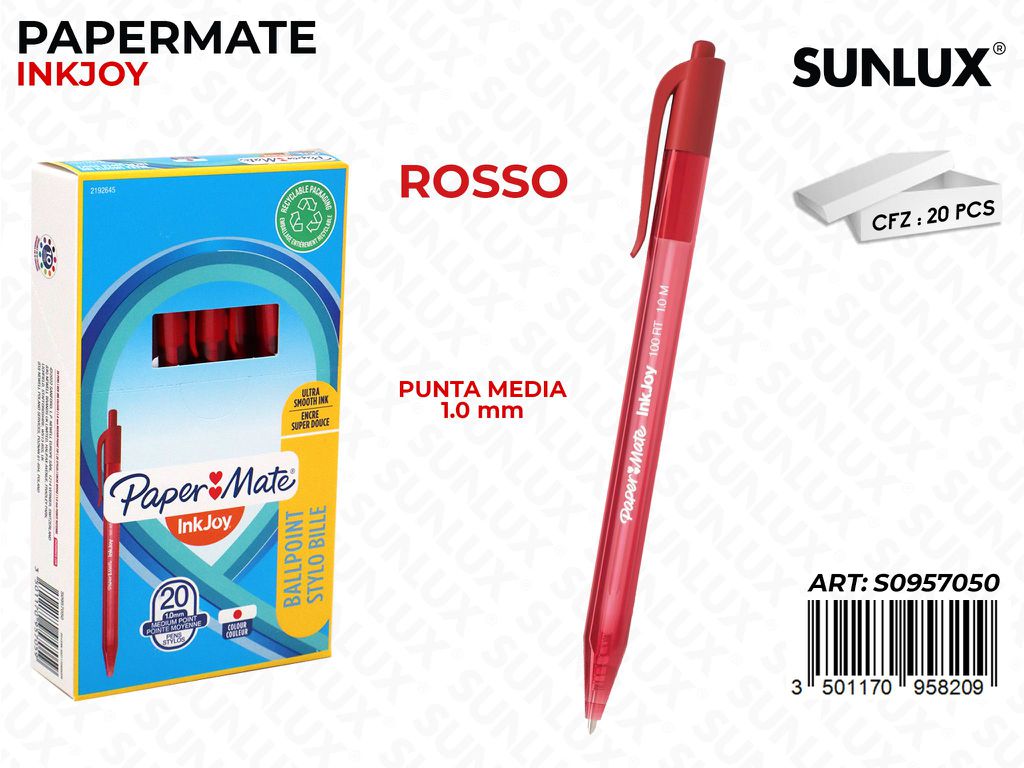 Paper Mate Inkjoy 100RT Rosso 1.0MM