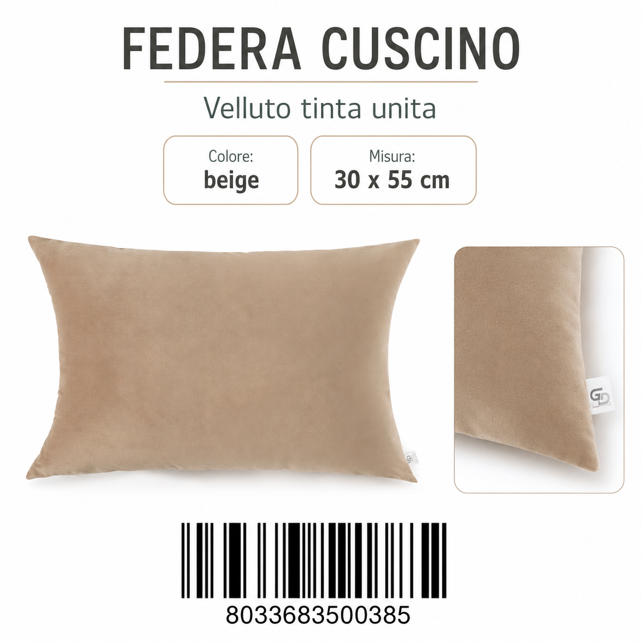 Federa Per Cuscino 30*55Cm