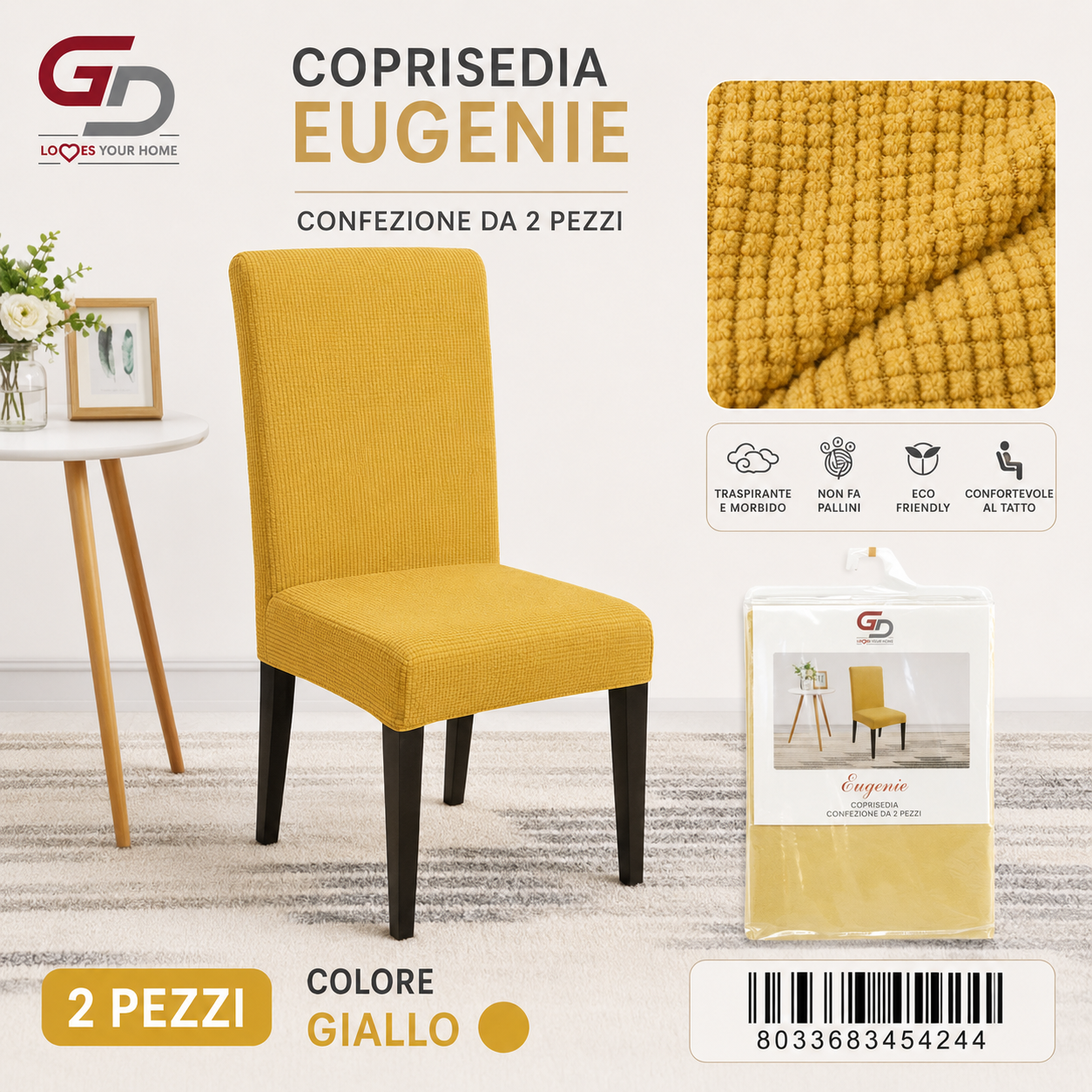 Coprisedia Eugenie 2 Pezzi