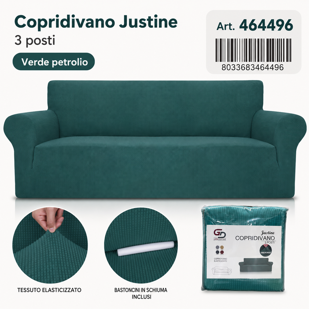 Copridivano Justine 3 Posti
