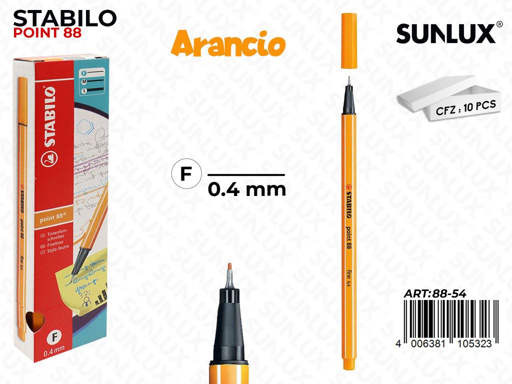 Stabilo Point 88-54 Arancio 0.4MM