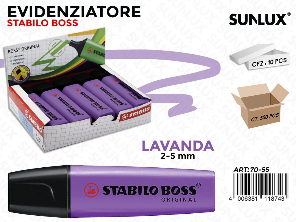 Evidenziatori Stabilo Boss Lavanda 2-5MM