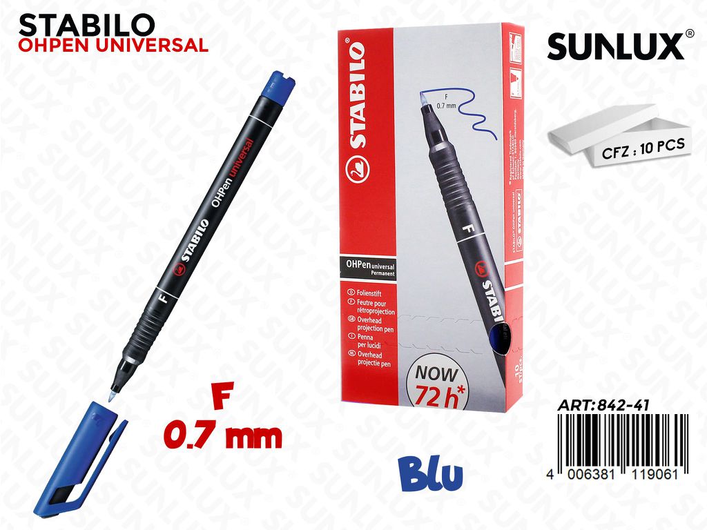 Stabilo Ohpen F Permanente Blu 0.7MM