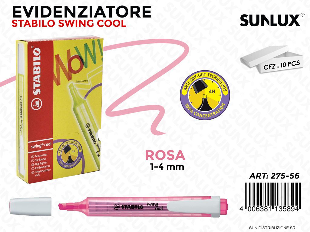 Stabilo Evi. Swing Cool Rosa 1-4MM