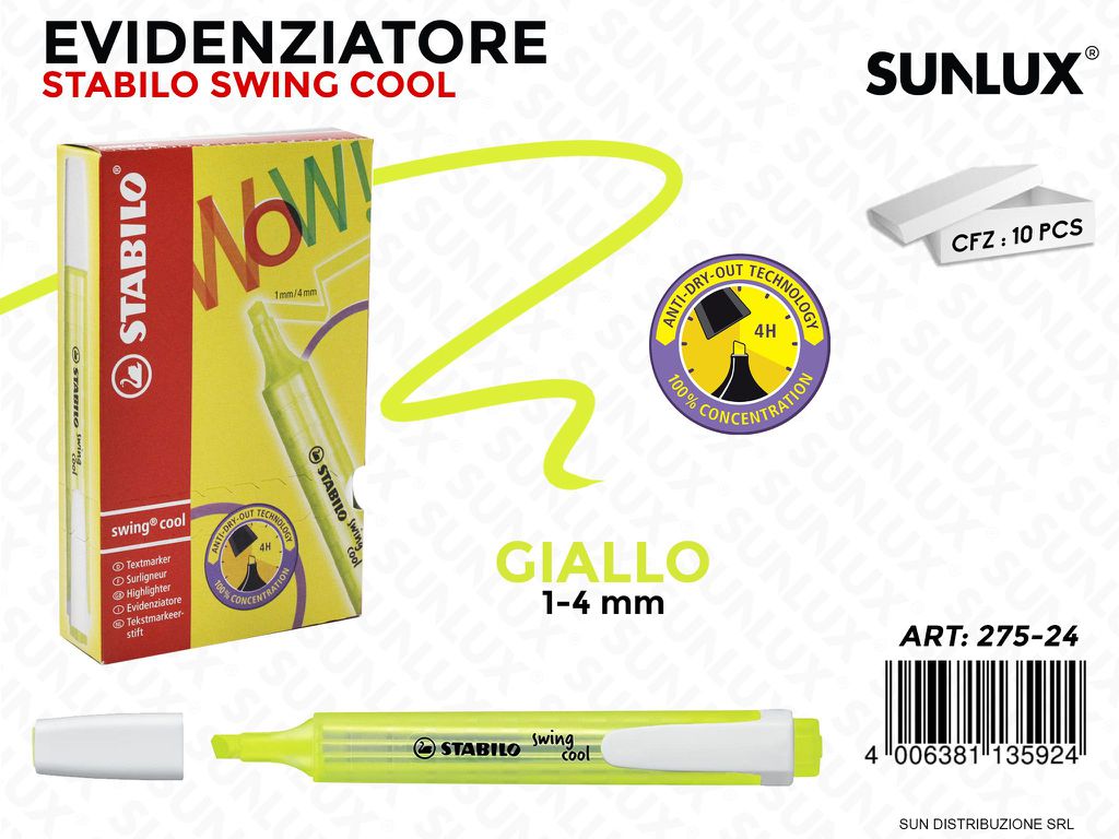 Stabilo Evi. Swing Cool Giallo 1-4MM