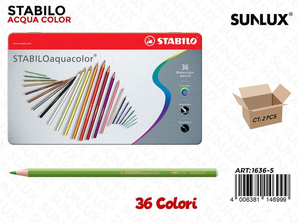 Stabilo Aquacolor Scat.metallo 36 Col.