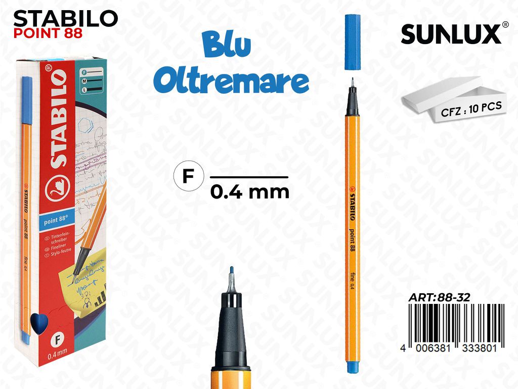 Stabilo Point 88-32 Blu Oltremare 0.4MM