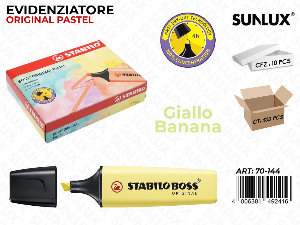 Stabilo Boss Ori. Pastel Giallo Banana