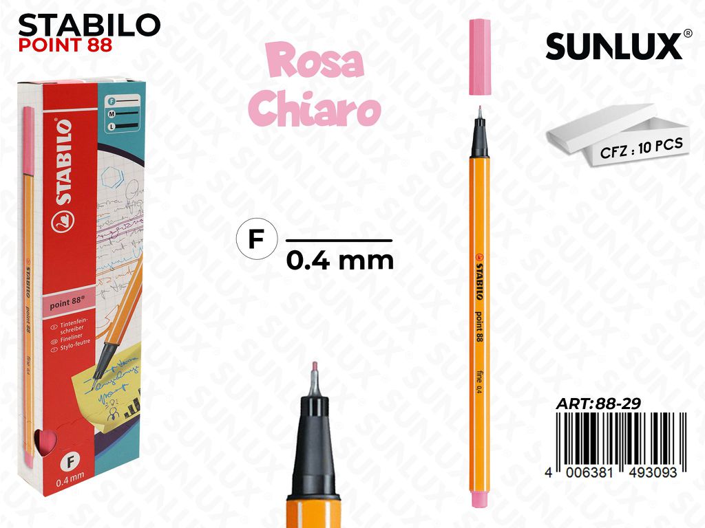 Stabilo Point 88-29 Rosa Chiaro 0.4MM